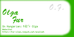 olga fur business card